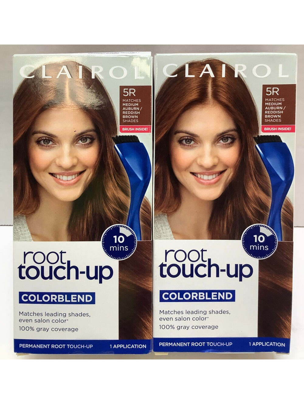 Clairol Root Touch-Up Hair Color – 5R Medium Auburn/Reddish Brown, 2 Pack